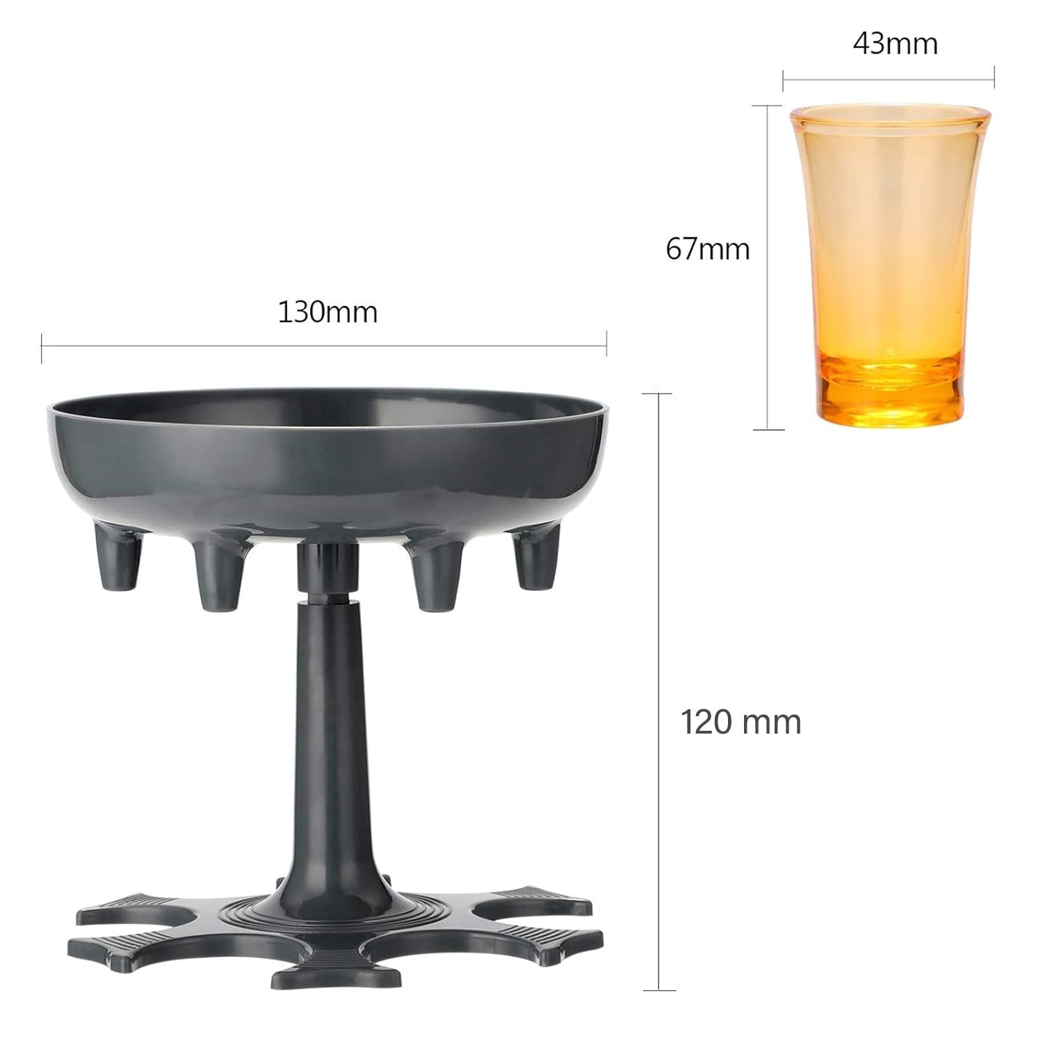 6 Shot Win Glass Dispensers With Tray  6 Pcs Glass 6 Shot Win Glass Dispensers With Tray  6 Pcs Glass